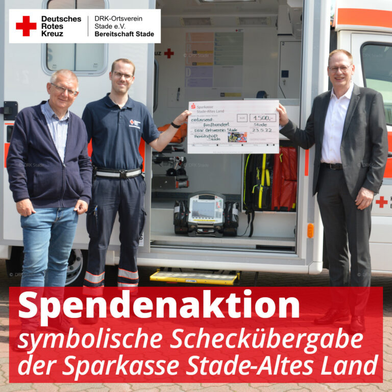 Sparkasse StadeAltes Land spendet 1.500€ für das Ehrenamt DRKBereitschaft Stade Sparkasse StadeAltes Land spendet 1.500€ für das Ehrenamt DRKBereitschaft Stade