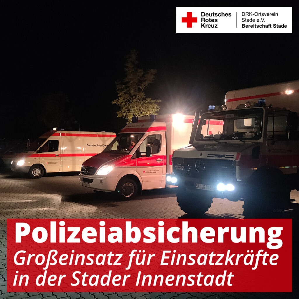 Polizeiabsicherung: Großeinsatz für Einsatzkräfte in der Stader Innenstadt